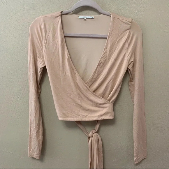 Tularosa Sheilah Wrap Top in Nude Size XS Revolve - Picture 3 of 11